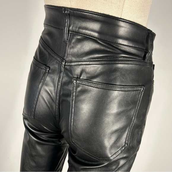 ❤️ NWT GAP High Rise Vegan Leather Vintage Slim Pant Black Size 27 - Picture 4 of 11